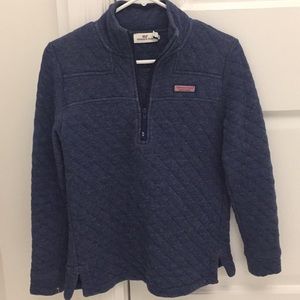 Women Vineyard Vines Navy Quilted Fleece